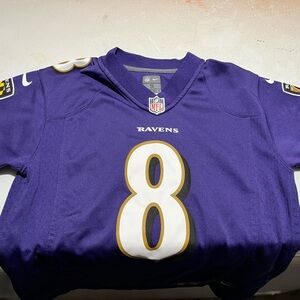 Boys Nike Ravens Lamar Jackson on the field jersey